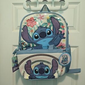 Disney Lilo & Stitch Kids Smile 17" Laptop Backpack 2-Piece Set with Lunch Bag